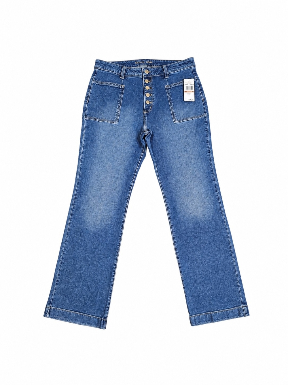 NWT Michael Kors Selma High Rise Bootcut Jeans Size 12 Medium Wash